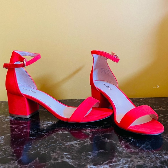 Red Aldo Heels - Picture 1 of 8